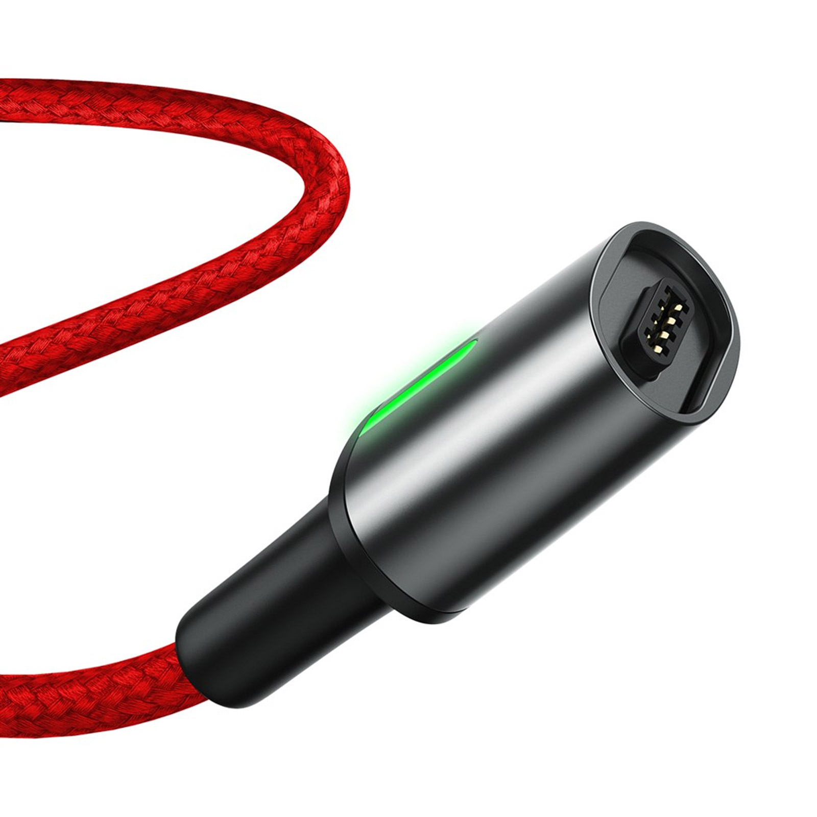 Магнитный кабель BASEUS Zinc Magnetic Cable, Micro USB, длина 1 метр, цвет красный