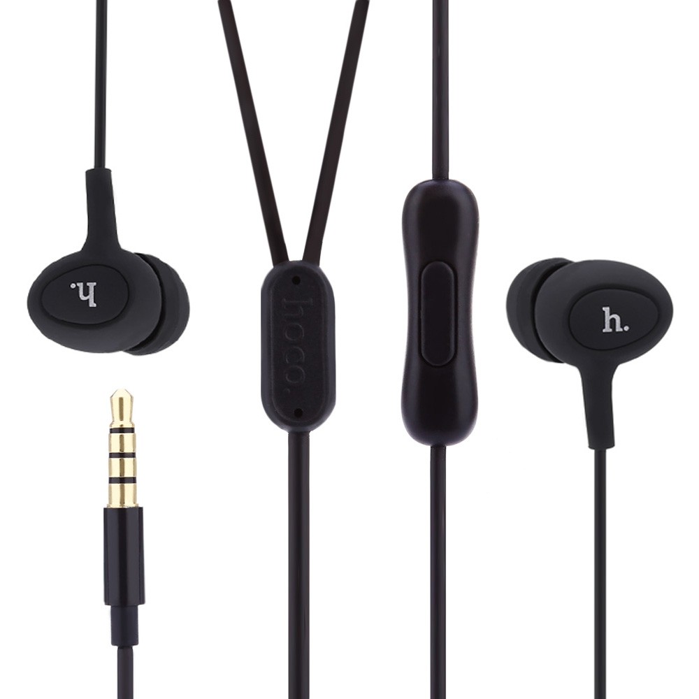 Гарнитура (наушники с микрофоном) проводная, HOCO M3 Universal Earphone, цвет черный