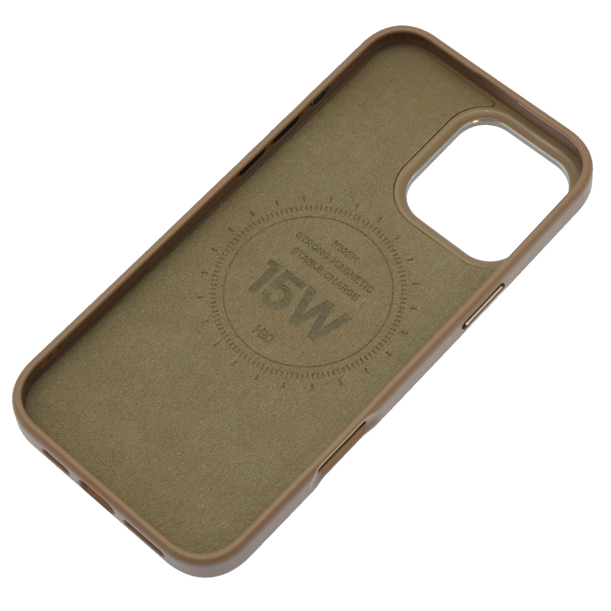 Чехол накладка Creative Stylish с поддержкой MagSafe для APPLE iPhone 16 Pro Max, защита камеры, экокожа, бархат, цвет коричневый