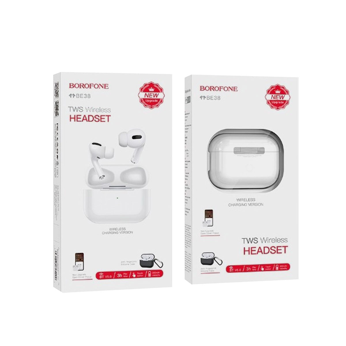 Гарнитура (наушники с микрофоном) беспроводная, BOROFONE BE38 TWS Wireless Headset Pods Pro, цвет белый