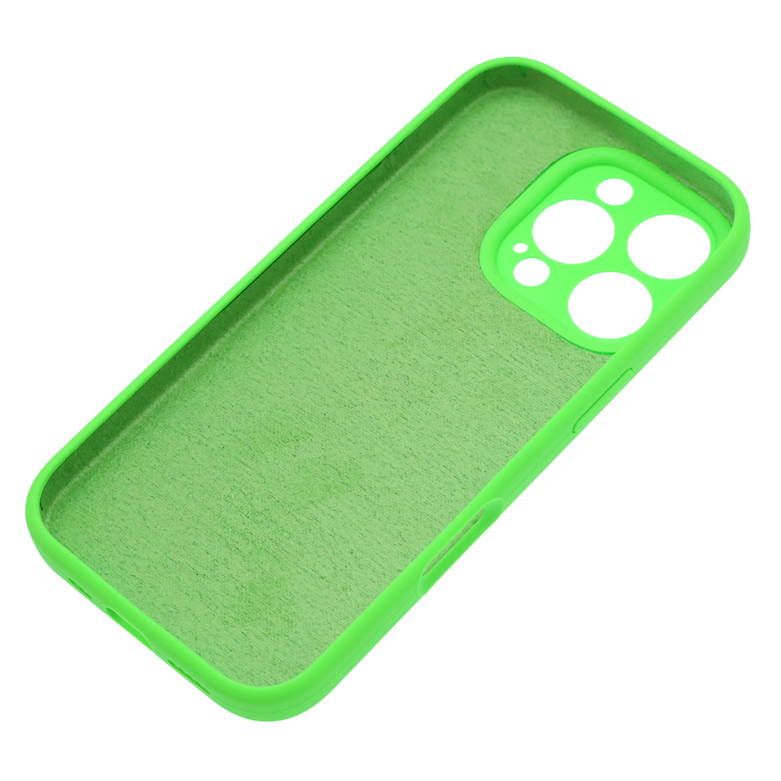 Чехол накладка Silicone Case для APPLE iPhone 16 Pro, L-ogo, защита камеры, силикон, бархат, цвет ярко зеленый
