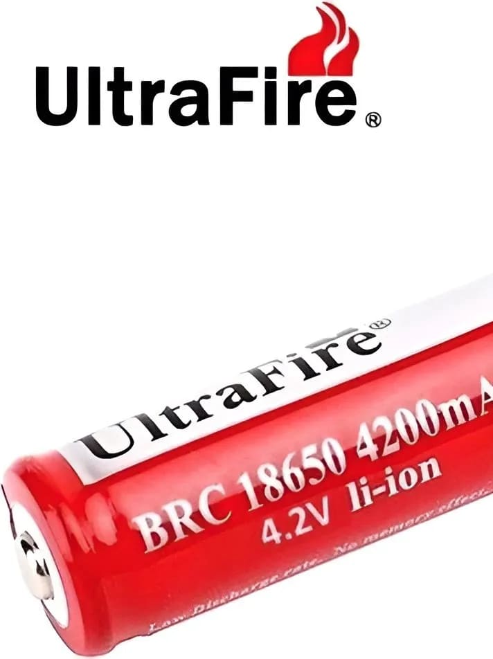 АКБ (Аккумуляторная батарейка) BRC 18650 Ultra Fire 4200, BL1, 1500mAh, 3.7V, без защиты