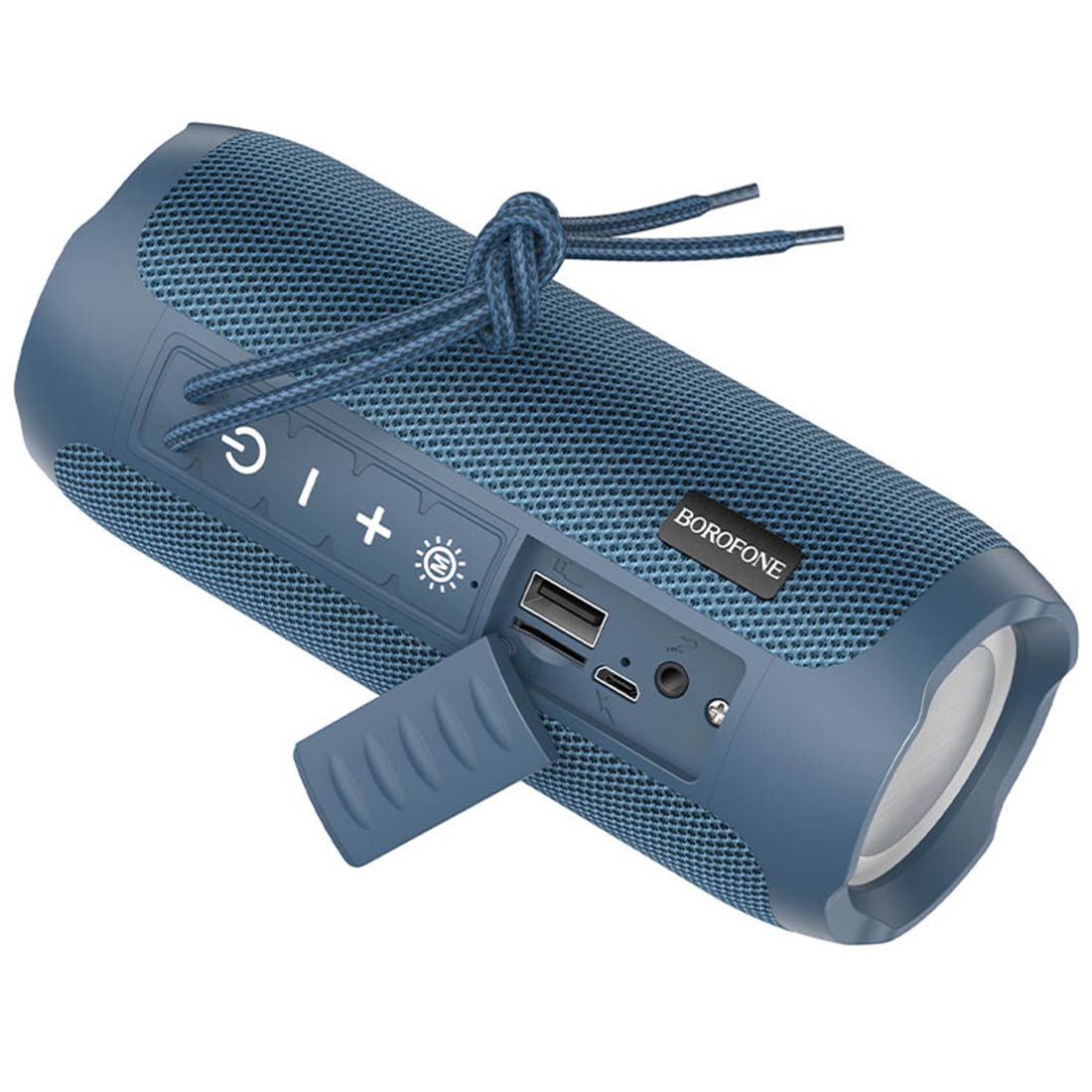 Портативная колонка BOROFONE BR21 Sports, Bluetooth, TF Card, AUX, FM, USB, LED подсветка, цвет темно синий