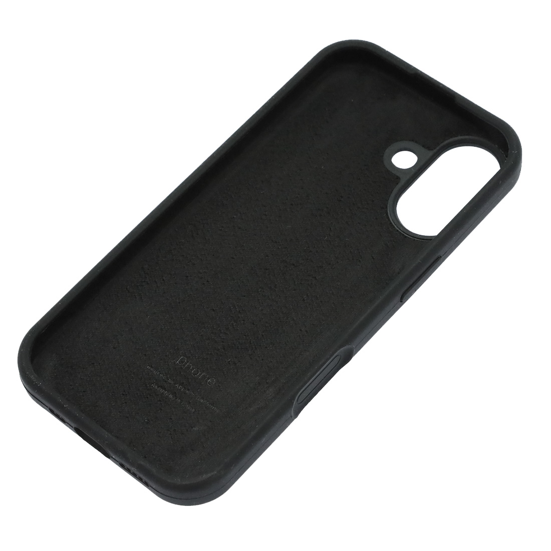 Чехол-накладка Silicone Case для Apple iPhone 17, L-ogo, бархатная подложка, цвет черный