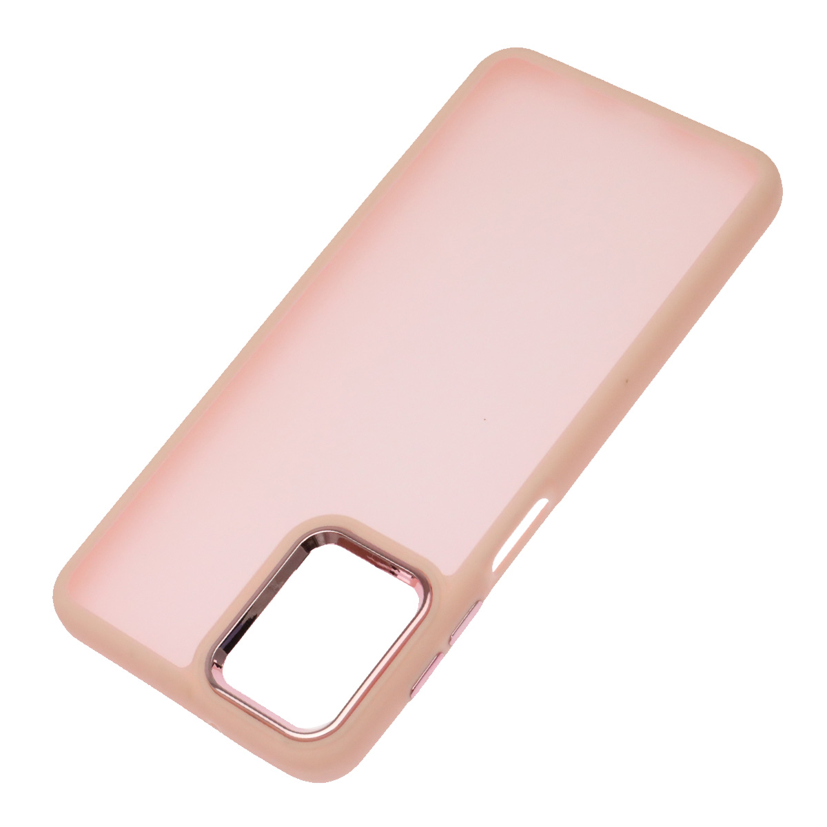 Чехол накладка для SAMSUNG Galaxy A12 4G (SM-A125), M12 (SM-A125F), силикон, пластик, цвет окантовки розовый