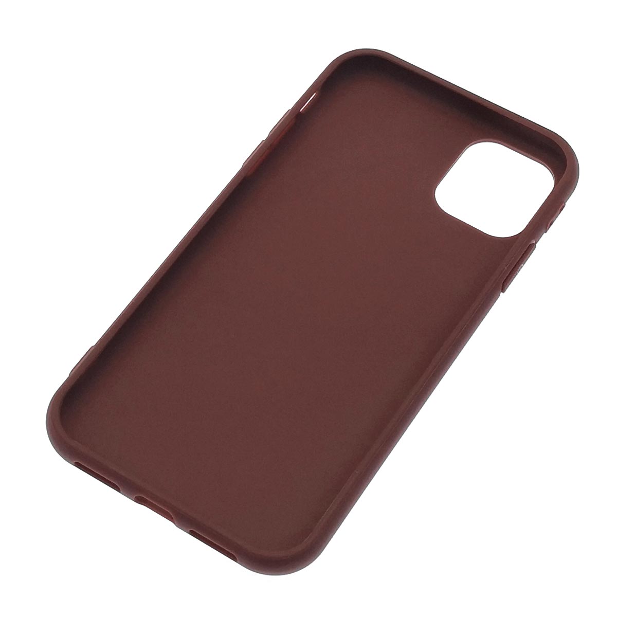 Чехол накладка для APPLE iPhone 11, силикон, матовый, цвет коричневый