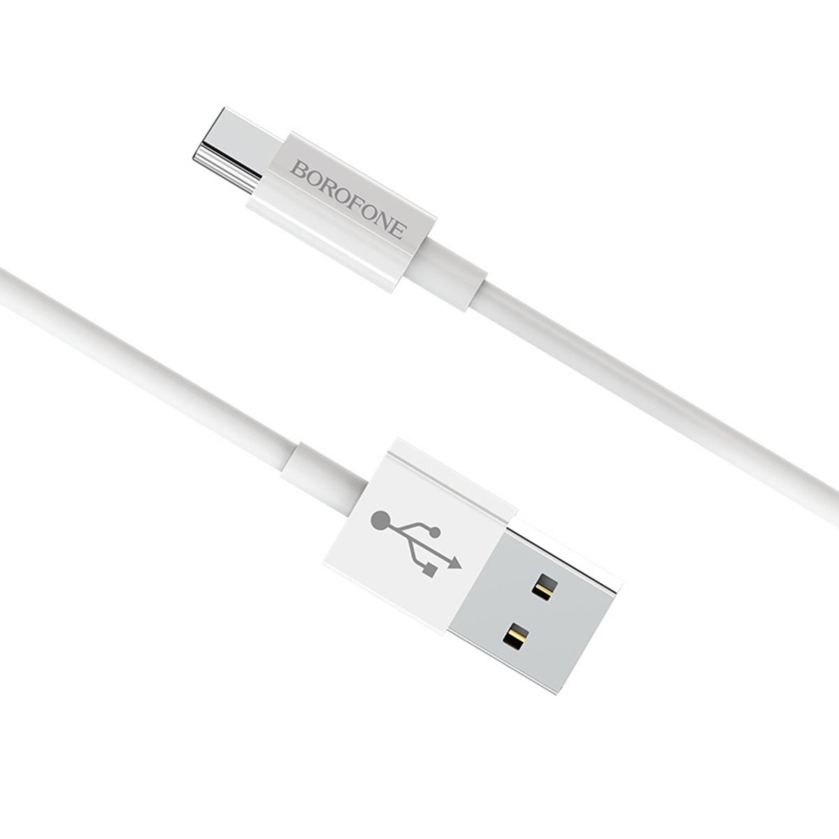 Кабель BOROFONE BX22 Bloom USB Type C, 3.0А, длина 1 метр, силикон, цвет белый