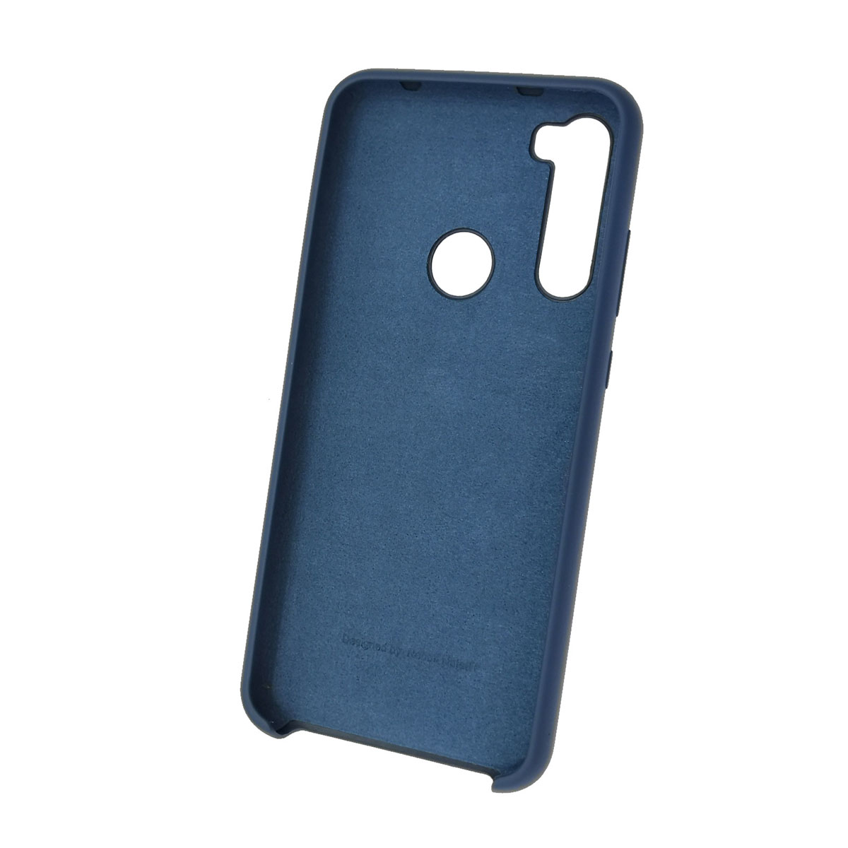 Чехол накладка Silicon Cover для XIAOMI Redmi Note 8T, силикон, бархат, цвет синий кобальт.