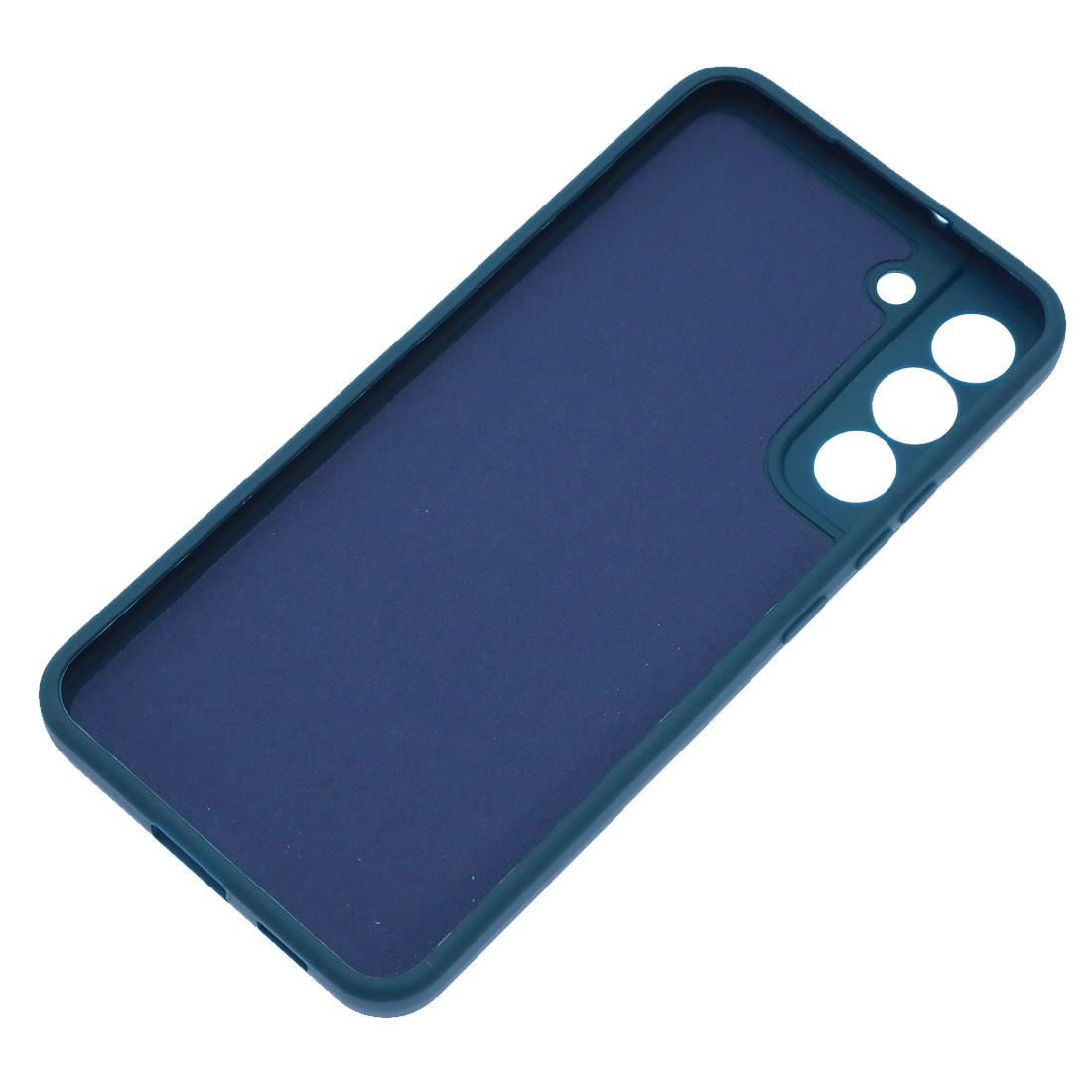 Чехол накладка для SAMSUNG Galaxy S22 Plus, силикон, бархат, цвет темно синий