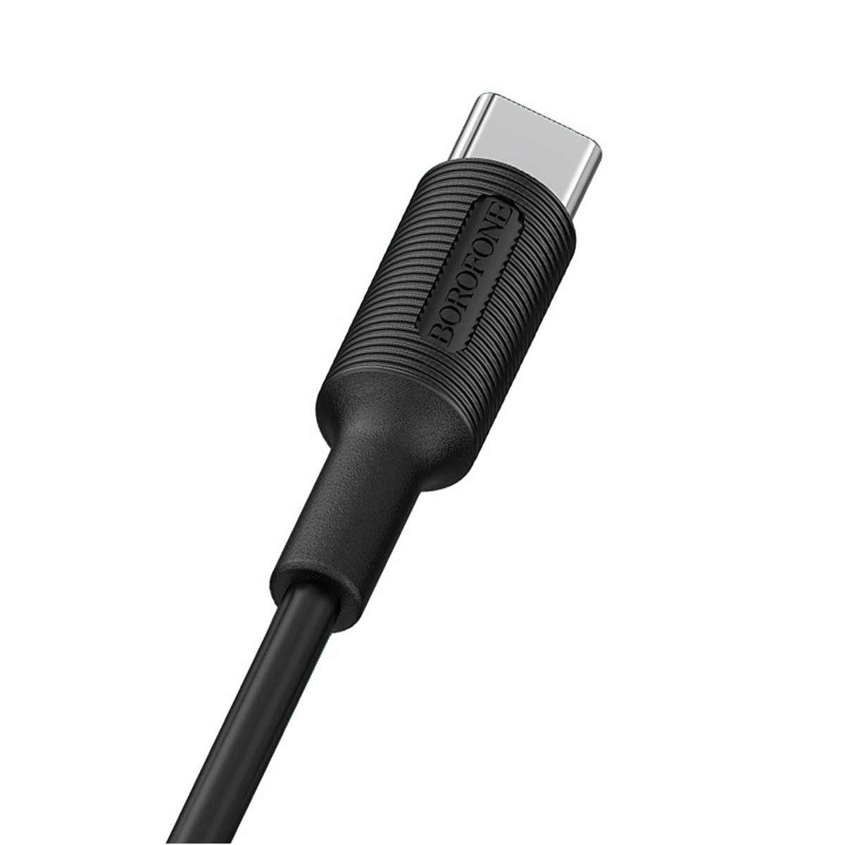 Кабель BOROFONE BX1 EzSync USB Type C, 3A, длина 1 метр, силиконовый, цвет черный