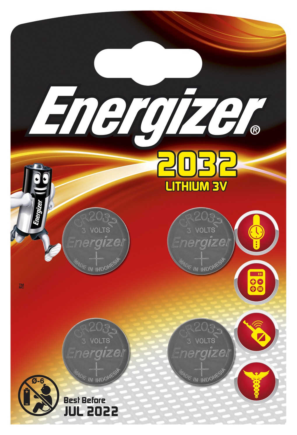Батарейка ENERGIZER CR2032 BL4 Lithium 3V