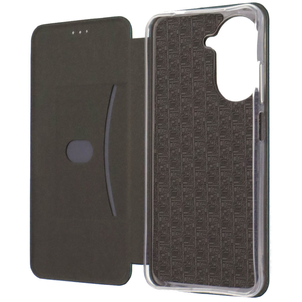 Чехол книжка STYLISH для XIAOMI Redmi A5, POCO C71, экокожа, визитница, цвет темно зеленый