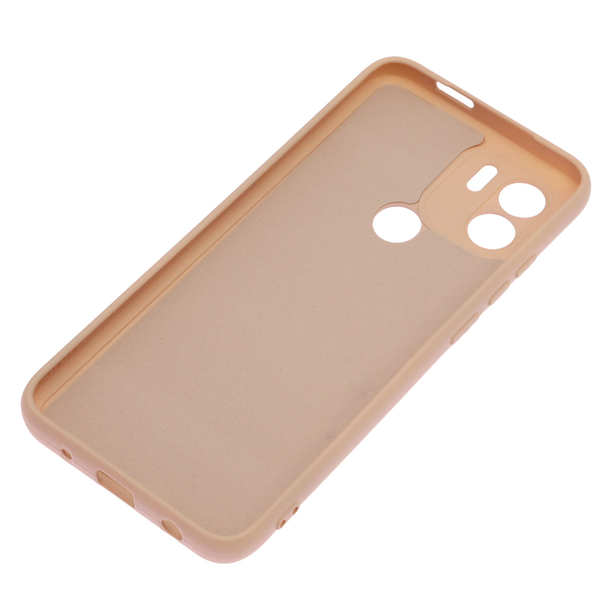 Чехол накладка NANO для Redmi A1 Plus, Redmi A2 Plus, POCO C51, силикон, бархат, цвет розовый песок