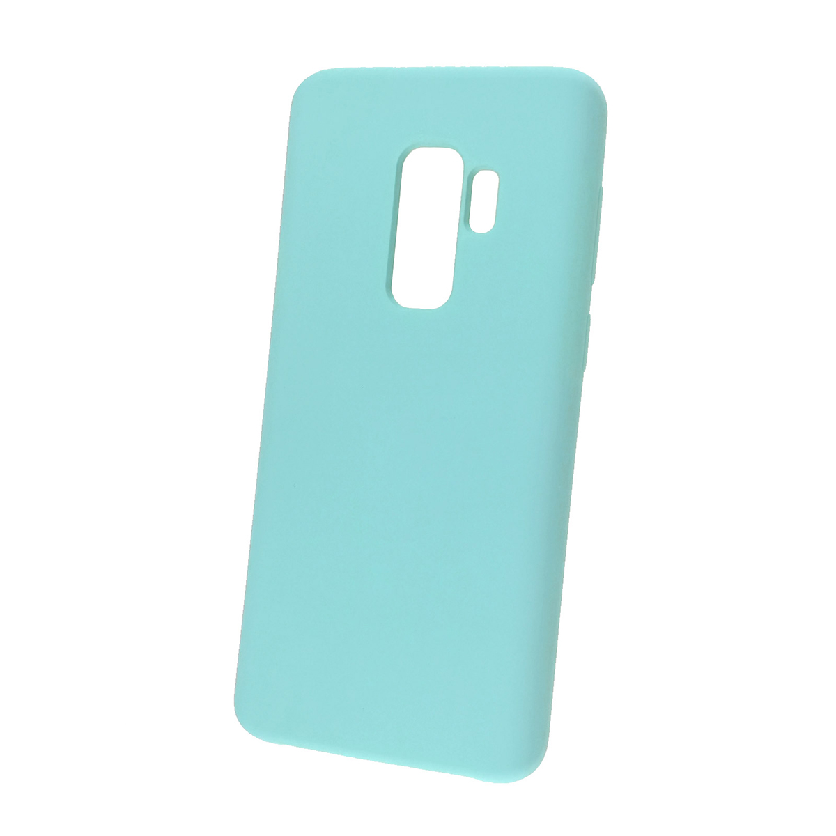 Чехол накладка Silicon Cover для SAMSUNG Galaxy S9 Plus (SM-G965), силикон, бархат, цвет бирюзовый.
