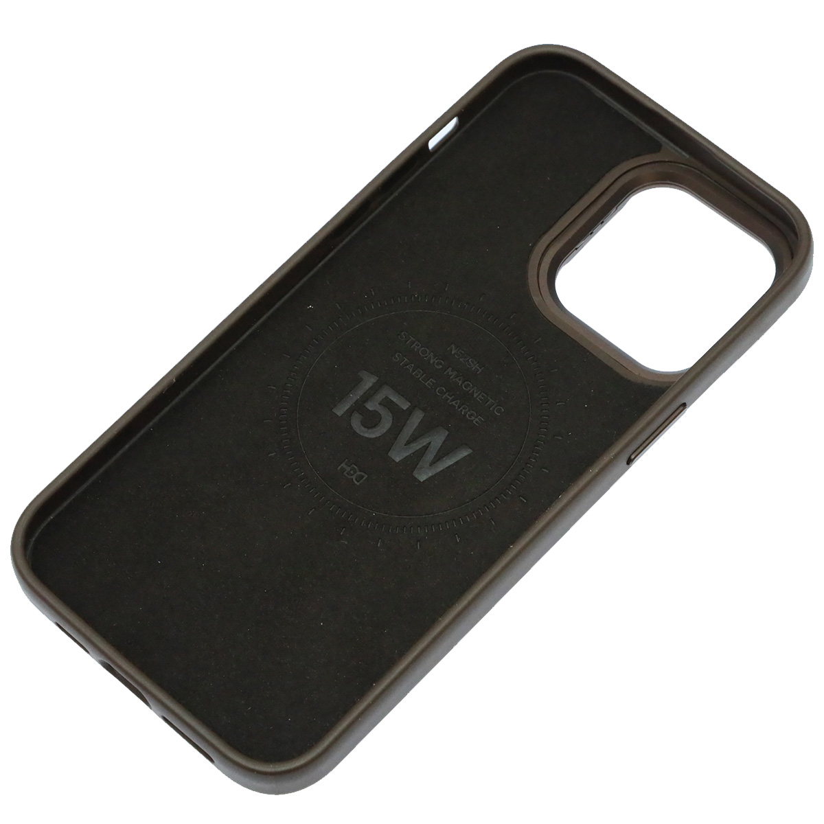 Чехол накладка Modern Stylish с поддержкой MagSafe для APPLE iPhone 14 Pro Max, защита камеры, подставка, экокожа, бархат, цвет темно коричневый