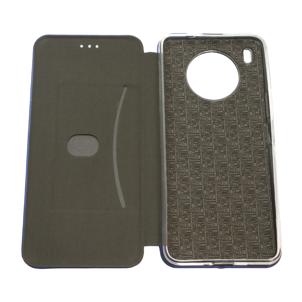 Чехол книжка STYLISH для HUAWEI Honor 50 Lite, Nova 8i, экокожа, визитница, цвет синий