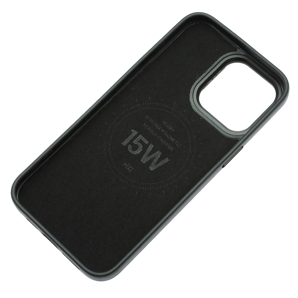 Чехол накладка Modern Stylish с поддержкой MagSafe для APPLE iPhone 15 Pro Max, защита камеры, подставка, экокожа, бархат, цвет черный