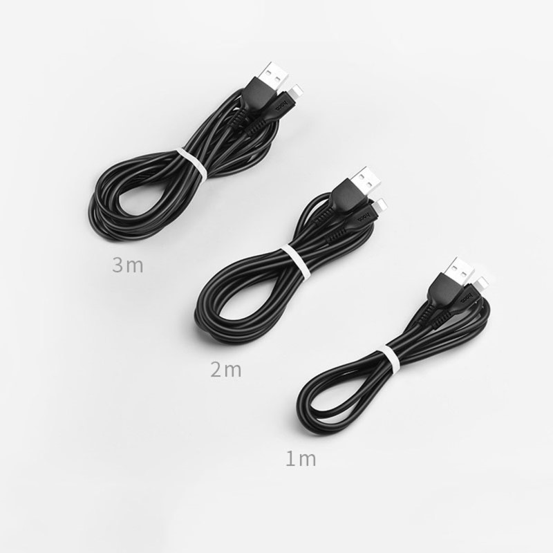 Кабель HOCO X20 Flash Lightning 8 pin, длина 3 метра, цвет черный