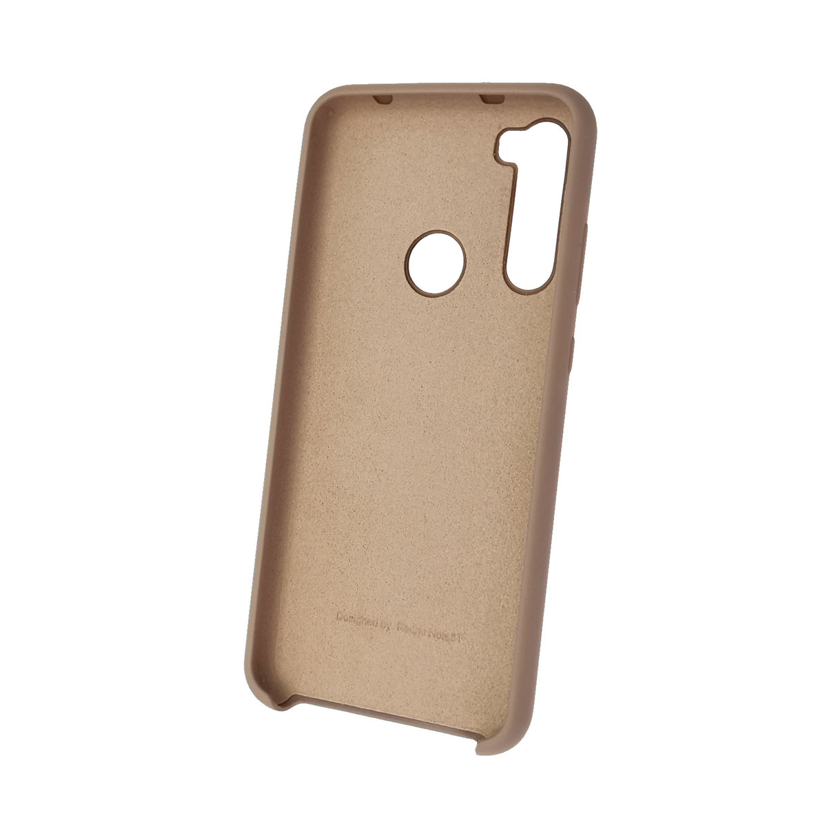 Чехол накладка Silicon Cover для XIAOMI Redmi Note 8T, силикон, бархат, цвет розовый песок.