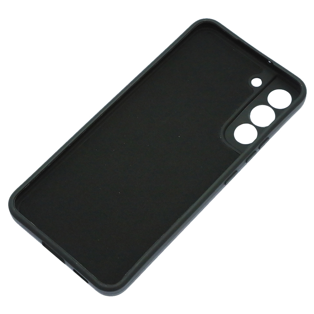 Чехол накладка для SAMSUNG Galaxy S22 Plus, силикон, бархат, цвет черный