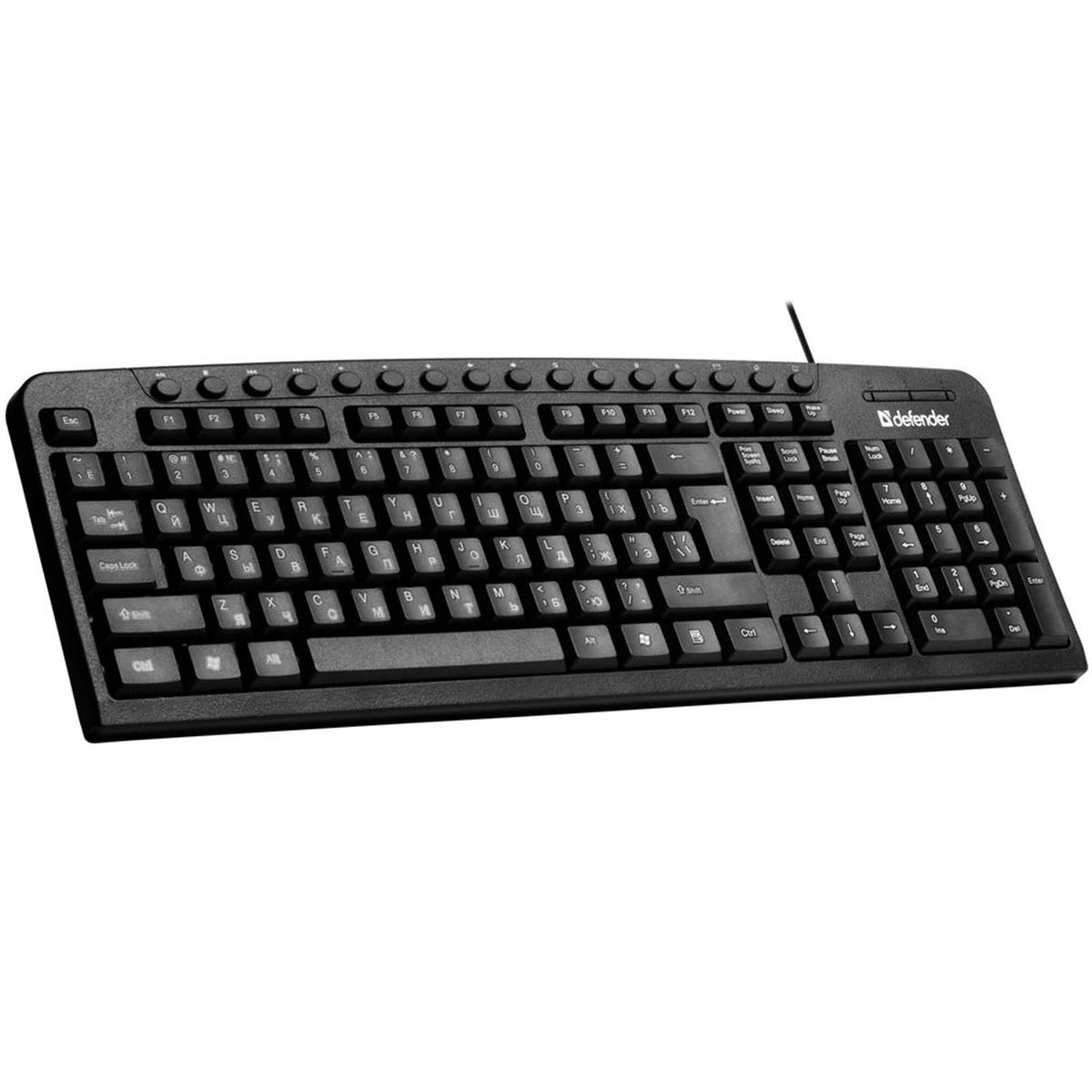 Клавиатура проводная DEFENDER Focus HB-470, USB, цвет черный