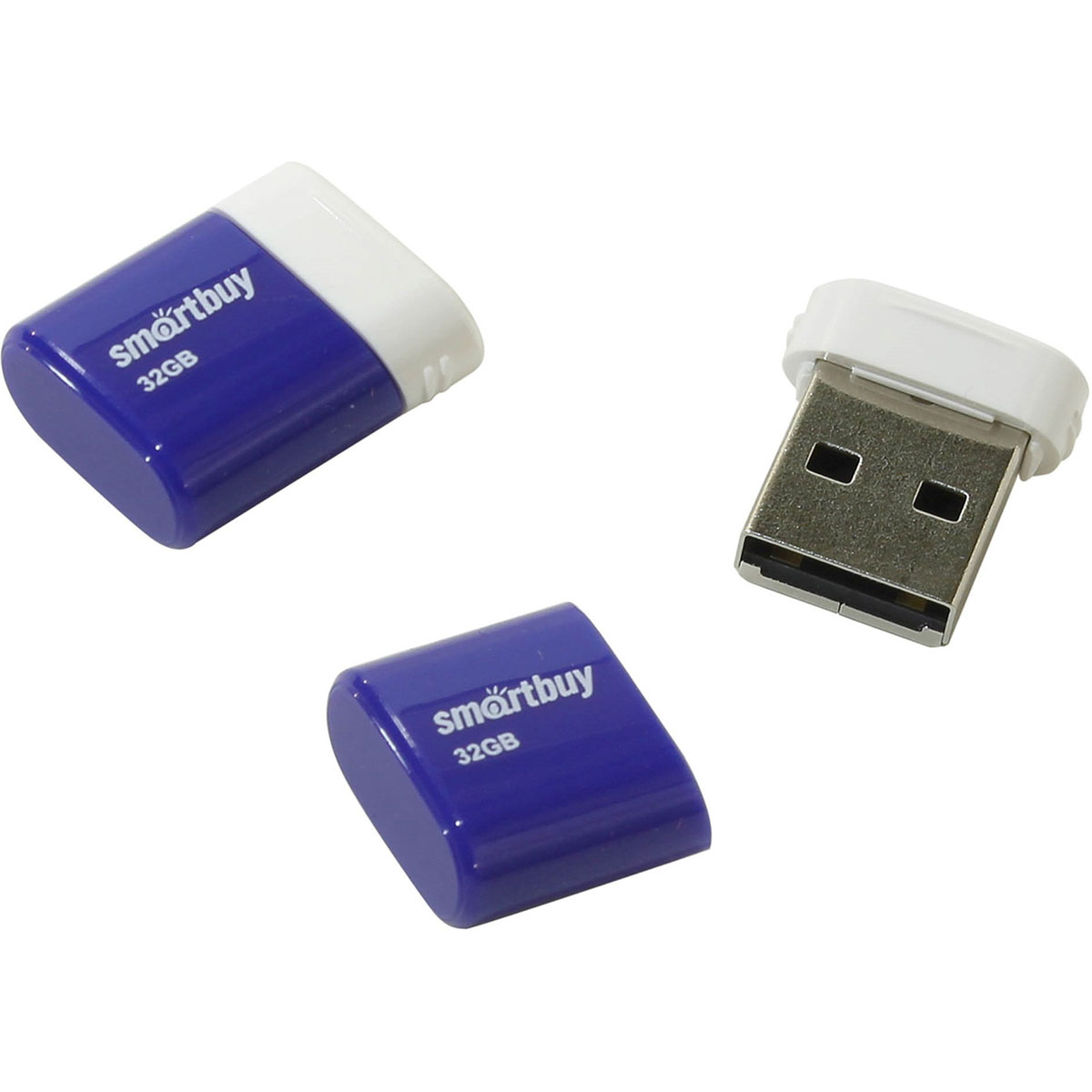 Флешка USB 2.0 32GB SMARTBUY Lara, цвет синий