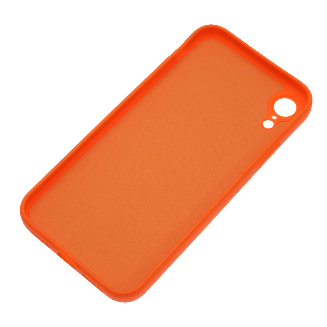 Чехол накладка для APPLE iPhone XR, силикон, бархат, цвет оранжевый