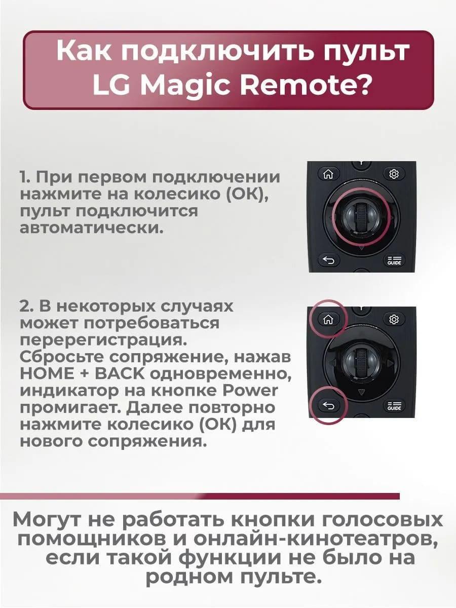 Пульт-указка для телевизора LG Magic Remote AN-MR19GA с функцией голосового поиска и голосового управления, цвет черный