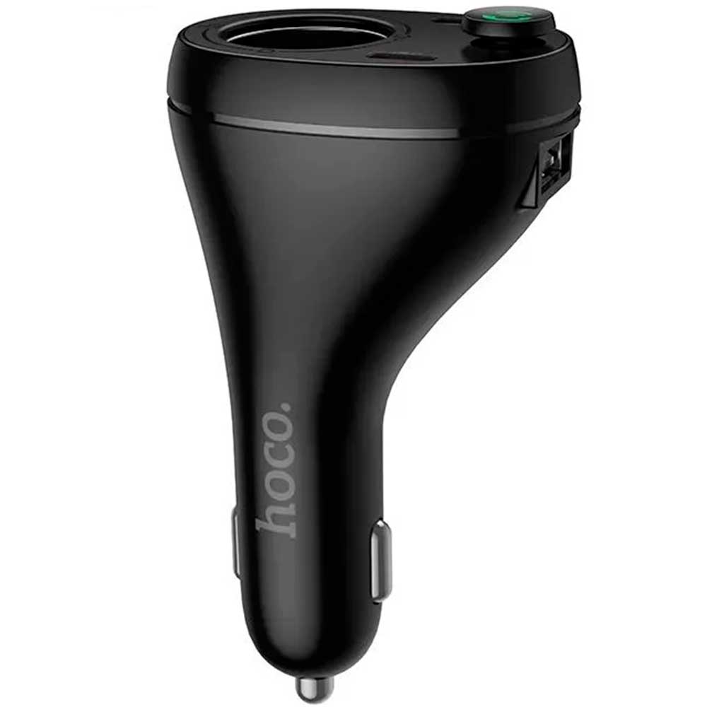 АЗУ (Автомобильное зарядное устройство) HOCO E88 Star с FM трансмиттером, 120W Max, Bluetooth, 1 USB A, 2 USB Type C, LED дисплей, PD20W, цвет черный