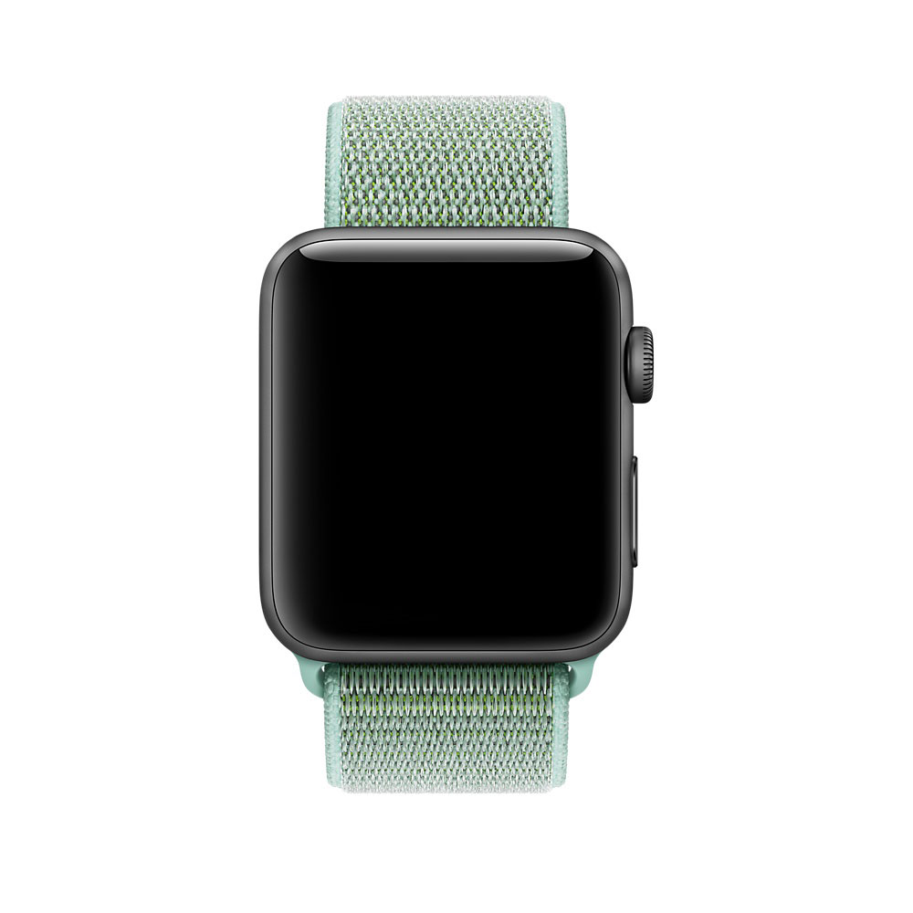 Ремешок для часов Apple Watch (38-40 мм), нейлон, цвет Tropical Green.