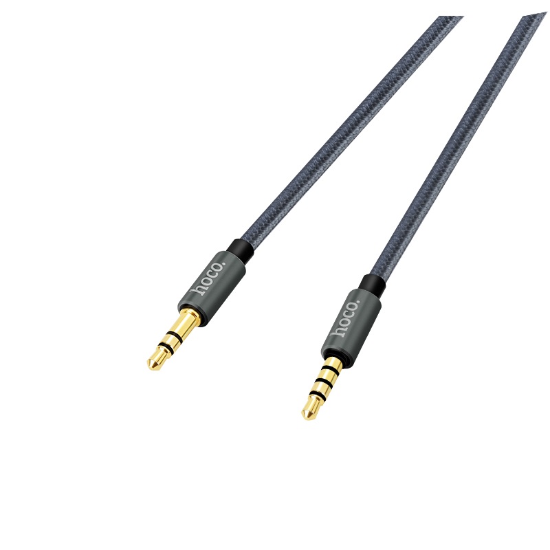 HOCO UPA04 Noble AUX аудио-кабель, с микрофоном, длина 1 метр, цвет графитовый.