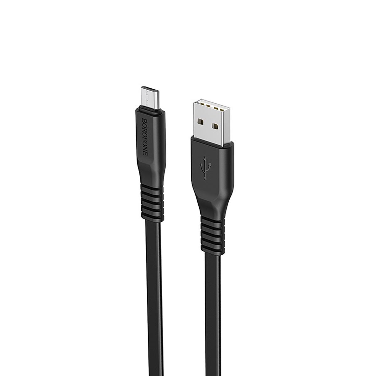 Кабель BOROFONE BX23 Wide power Micro USB, 2.4A, длина 1 метр, силикон, цвет черный