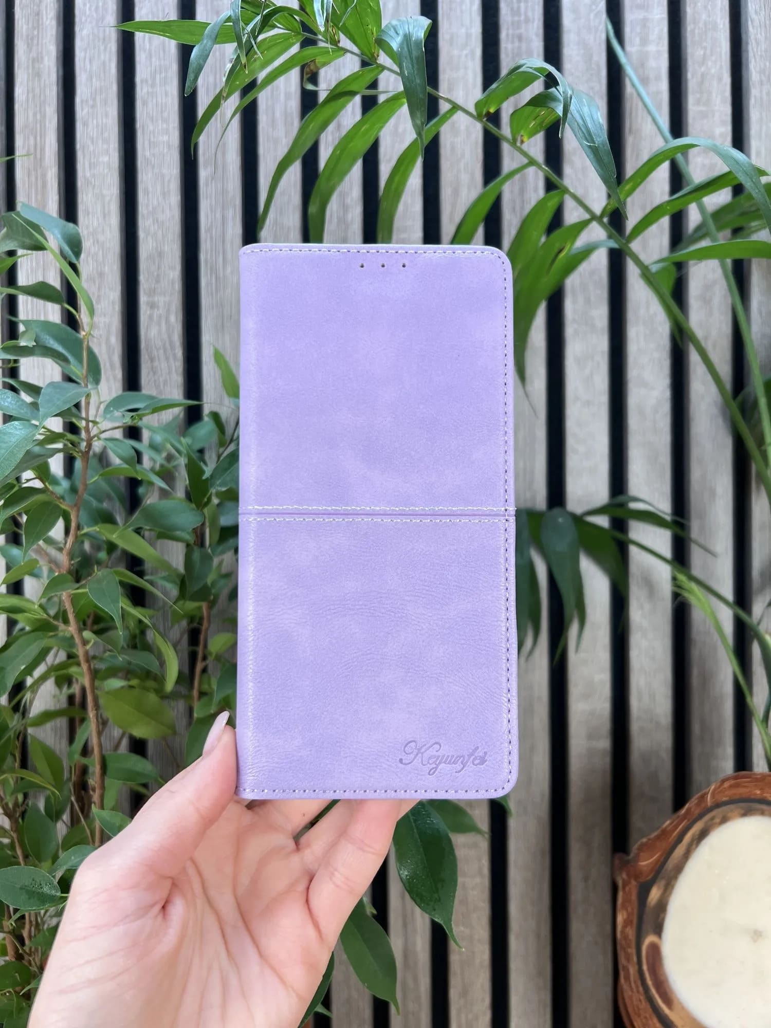 Чехол книжка для OPPO A3 4G, OPPO A3X 4G, экокожа, визитница, цвет сиреневый