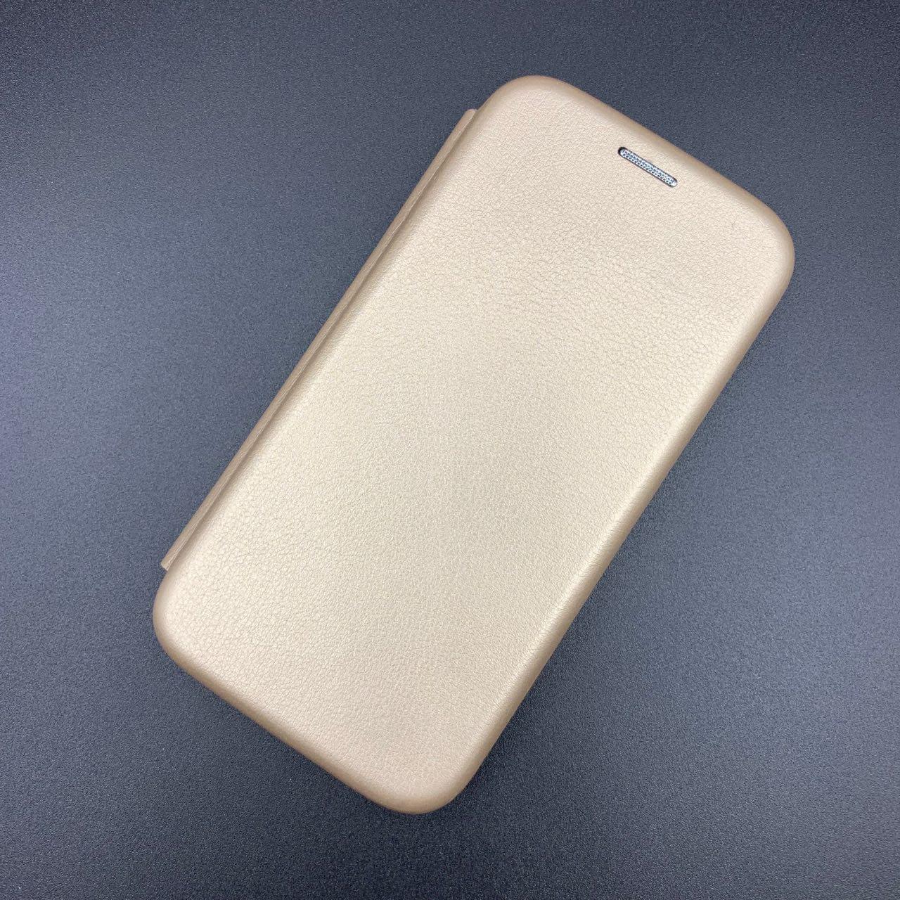 Чехол книжка STYLISH для SAMSUNG Galaxy J3 2017 (SM-J330), экокожа, визитница, цвет золотистый