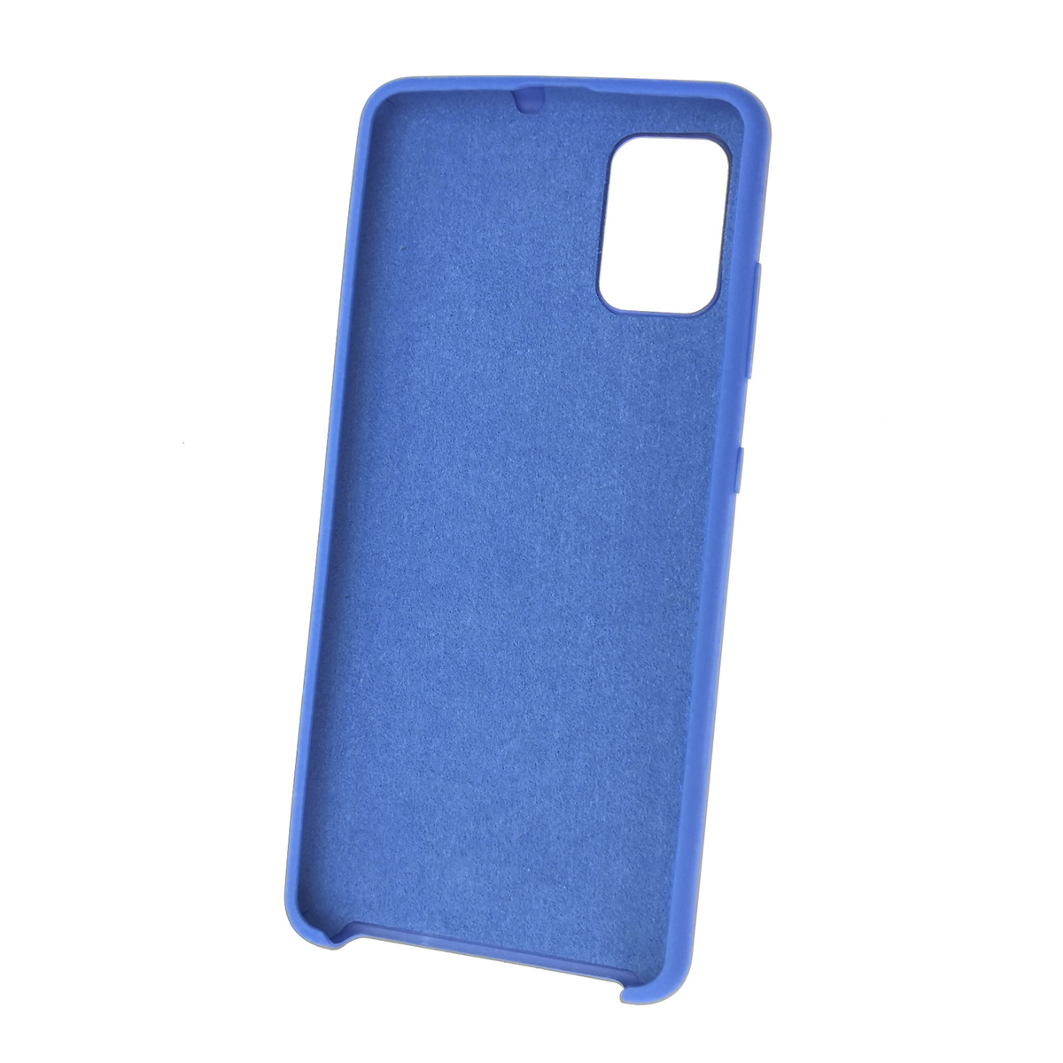 Чехол накладка Silicon Cover для SAMSUNG Galaxy A51 (SM-A515), силикон, бархат, цвет синий