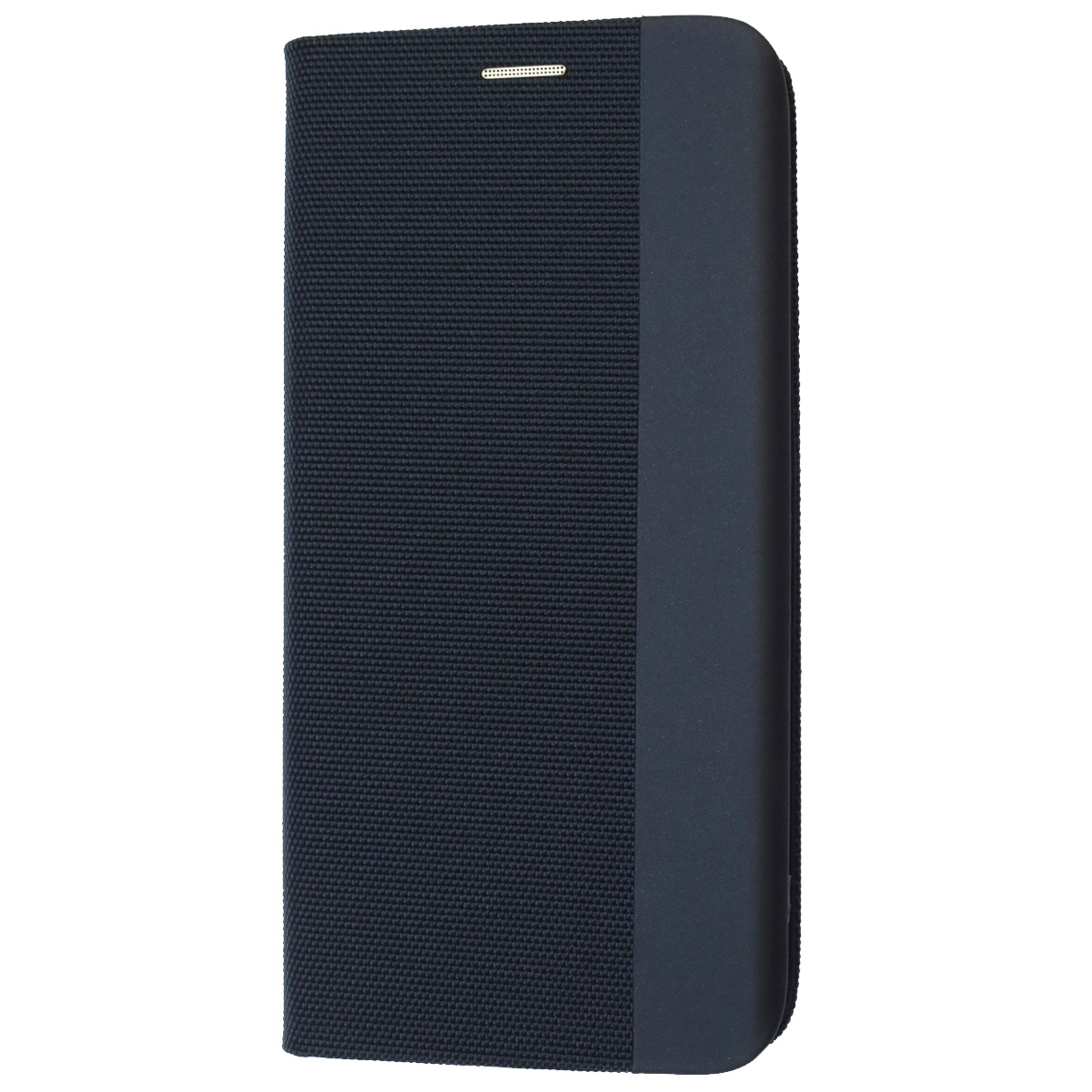 Чехол книжка MESH для APPLE iPhone 12 Pro Max (6.7), текстиль, силикон, бархат, визитница, цвет темно синий