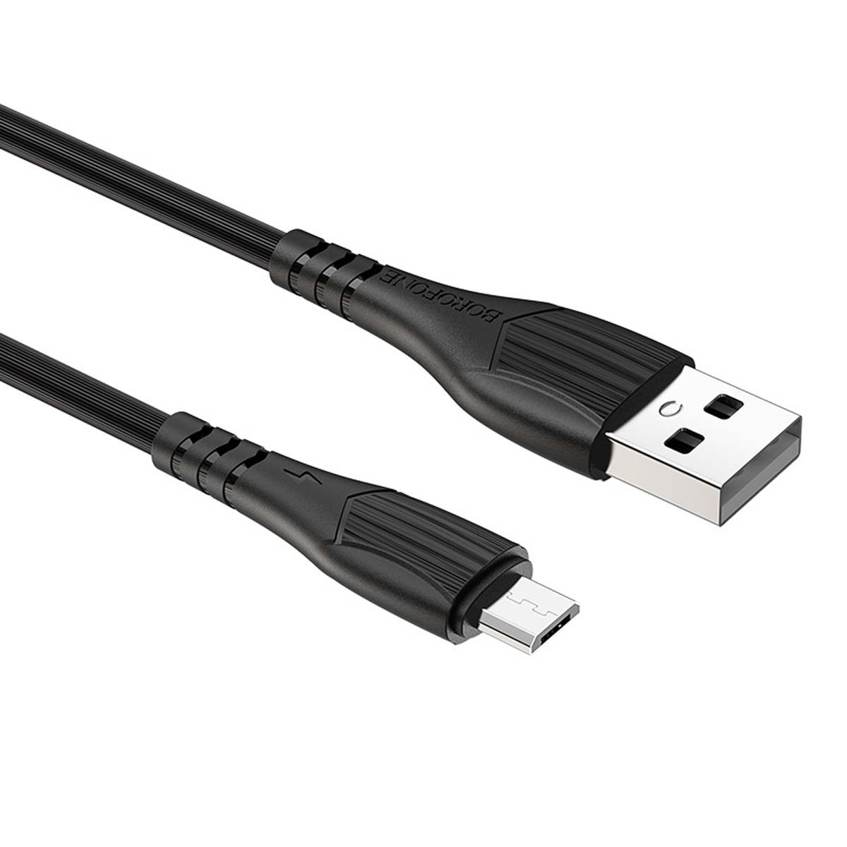 Кабель BOROFONE BX37 Wieldy Micro USB, 2.4A, длина 1 метр, силикон, цвет черный