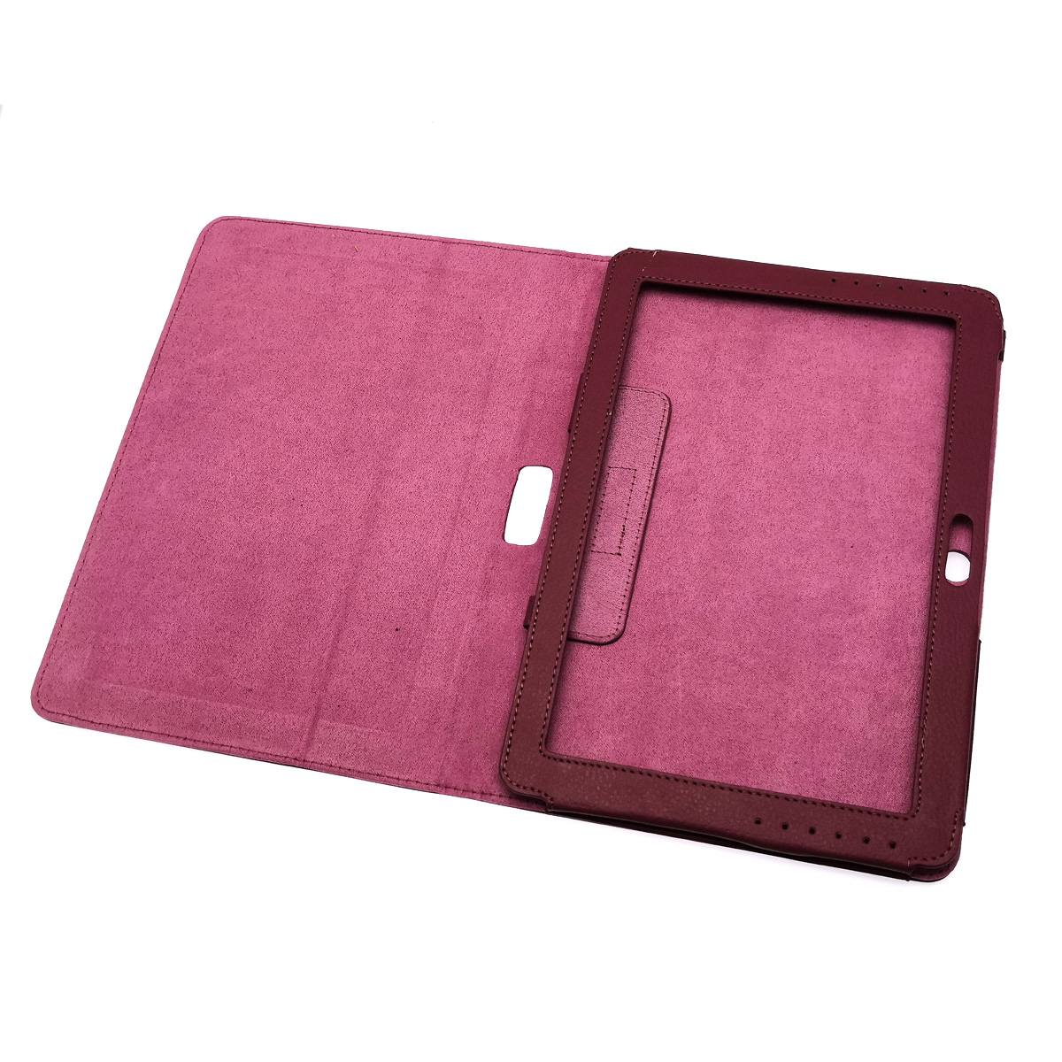 Чехол книжка для SAMSUNG Galaxy Tab 2 10.1 (P5100, P5110), экокожа, цвет малиновый.