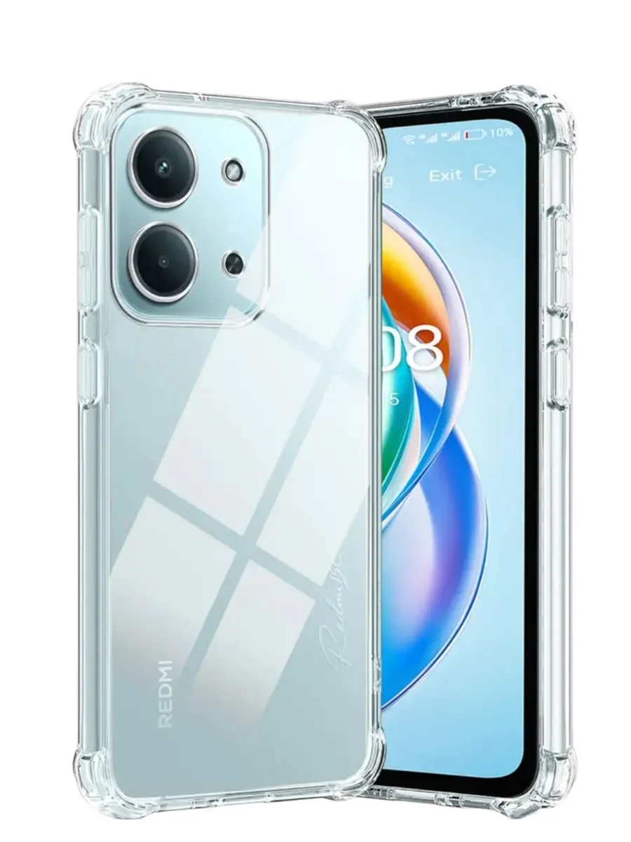 Чехол накладка BRF для XIAOMI Redmi 15C 4G, POCO C85 4G, защита камеры, силикон, усиленные края, прозрачный