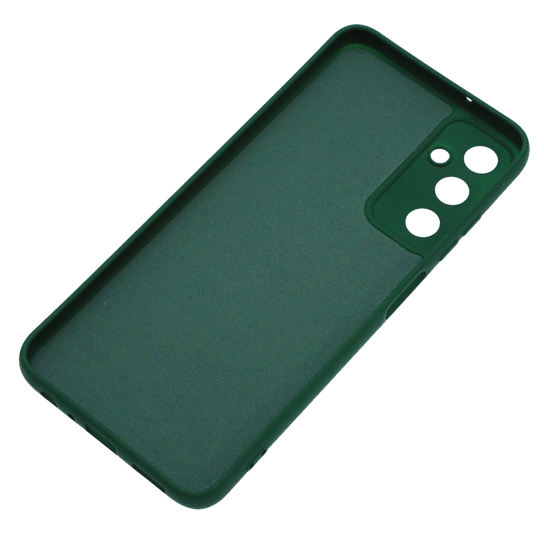 Чехол накладка Silicon Cover для SAMSUNG Galaxy A05s, защита камеры, силикон, бархат, цвет темно зеленый