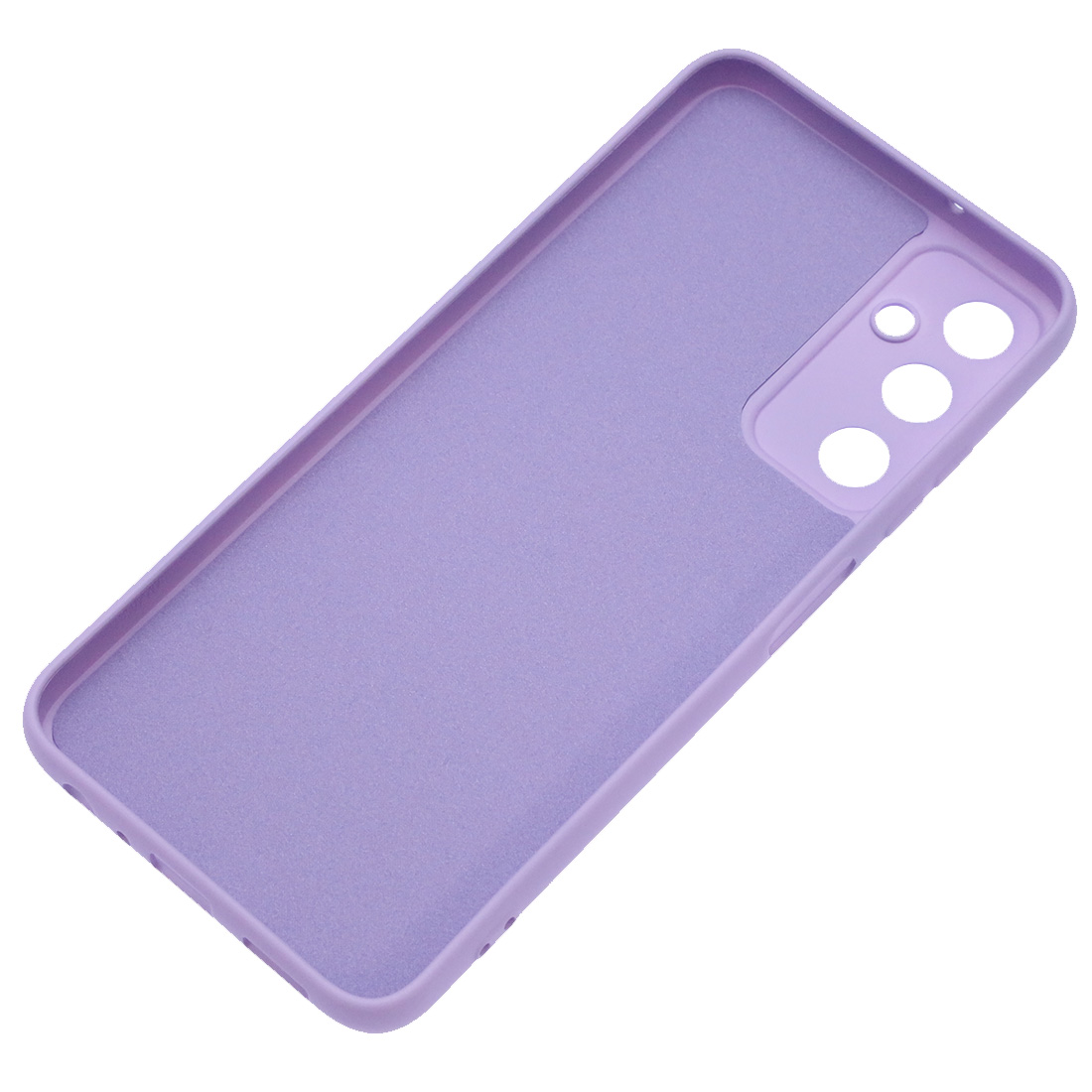 Чехол накладка Silicon Cover для SAMSUNG Galaxy A05s, защита камеры, силикон, бархат, цвет сиреневый