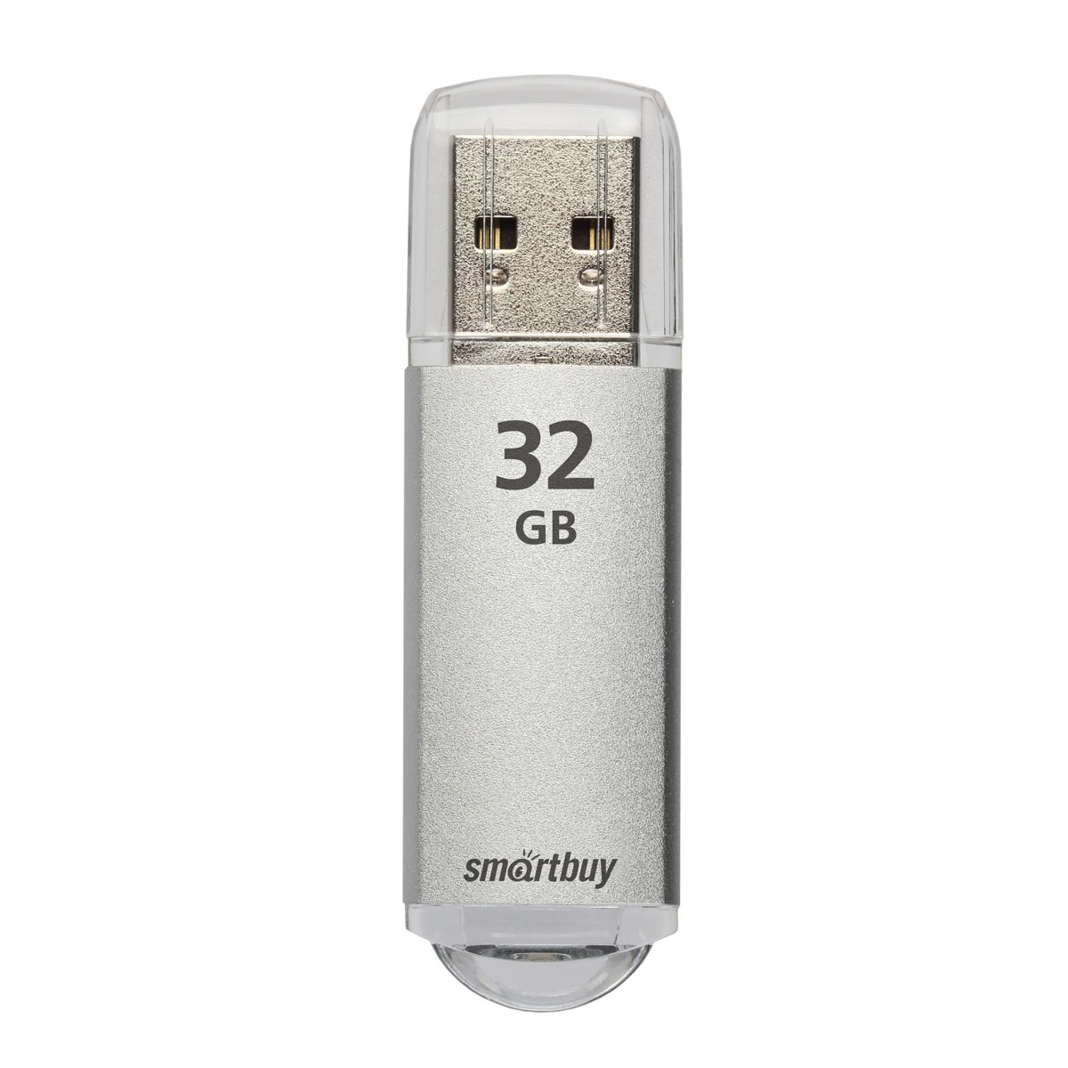 Флешка USB 2.0 32GB SMARTBUY V-Cut, цвет серебристый