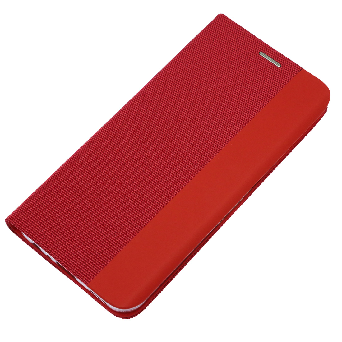 Чехол книжка MESH для SAMSUNG Galaxy A15, текстиль, силикон, бархат, визитница, цвет красный