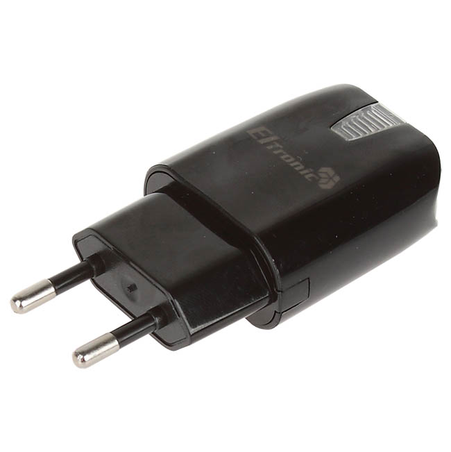 СЗУ (сетевое зарядное устройство) ELTronic 5V-2.1A - 1 USB выход цвет чёрный.