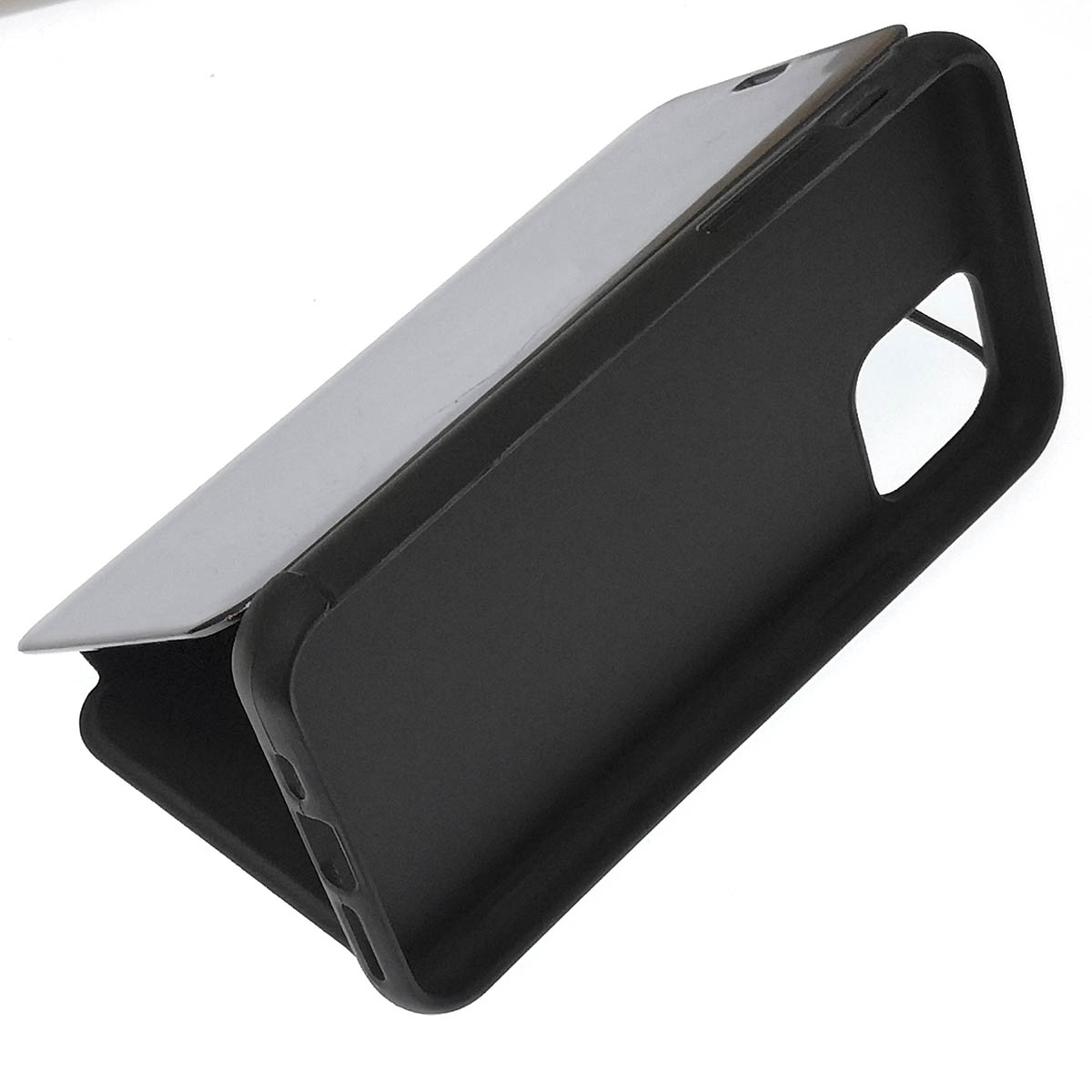 Чехол книжка для APPLE iPhone 11 Pro, крышка зеркало, цвет черный