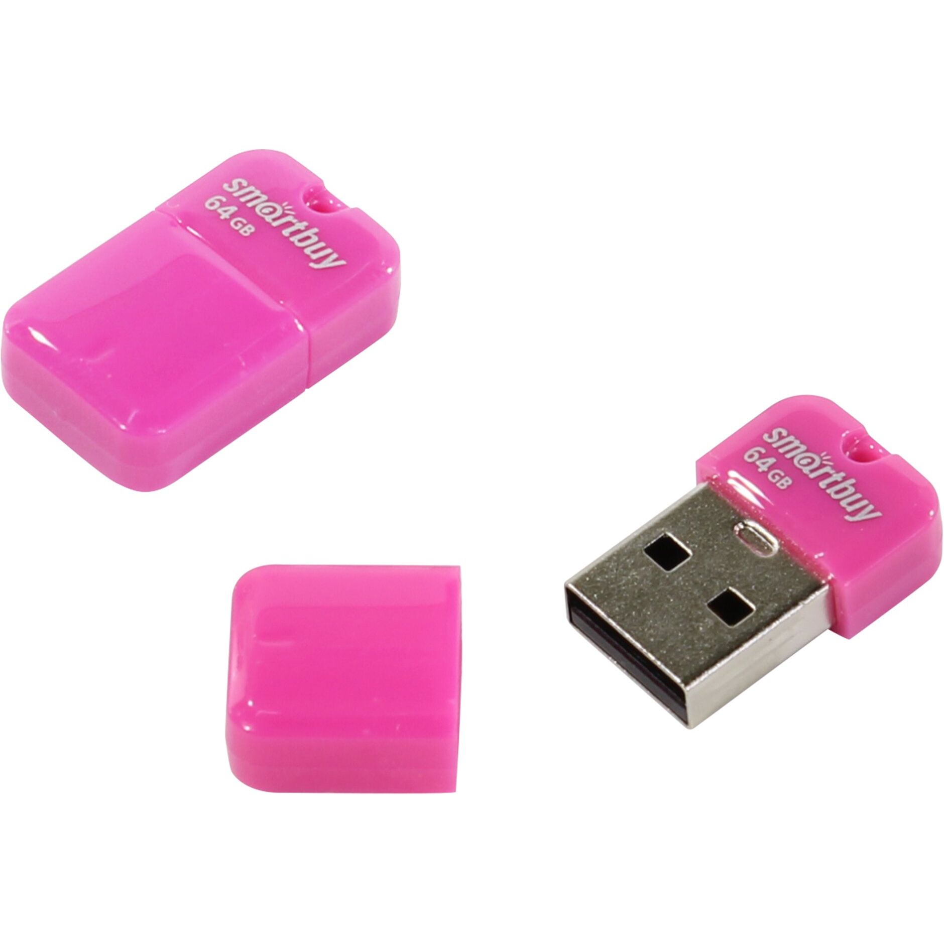 Флешка 64GB SMARTBUY ART Pink SB64GBAP, USB 2.0, цвет розовый