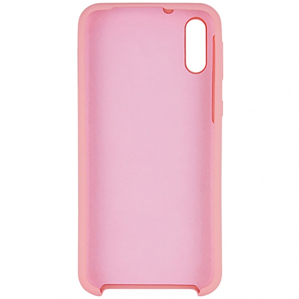 Чехол накладка Silicon Cover для SAMSUNG Galaxy M10, силикон, бархат, цвет светло-розовый.