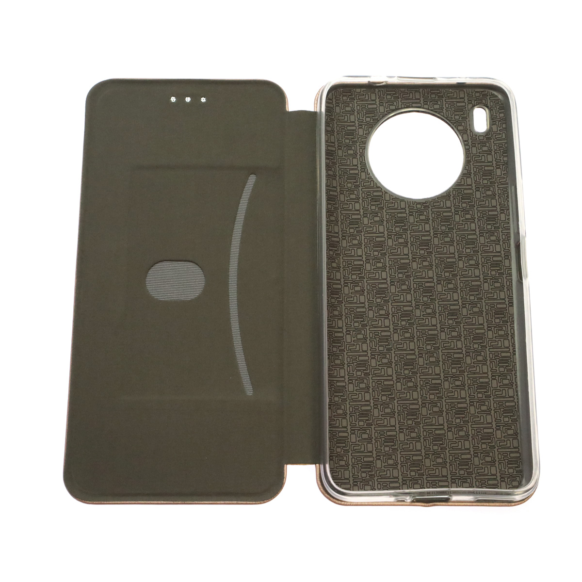 Чехол книжка STYLISH для HUAWEI Honor 50 Lite, Nova 8i, экокожа, визитница, цвет розовое золото