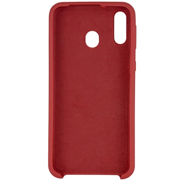 Чехол накладка Silicon Cover для SAMSUNG Galaxy A30 (SM-A305), силикон, бархат, цвет красный.