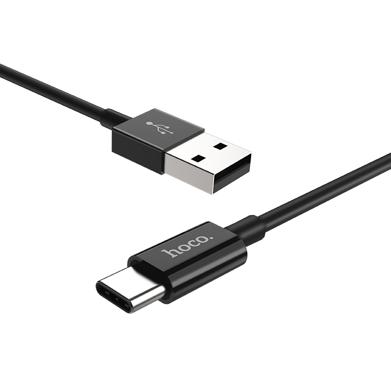 Кабель HOCO X23 Skilled USB Type C, 3A, длина 1 метр, цвет черный